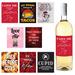 The Holiday Aisle® Anti Valentines Day Funny Wine Bottle Labels | Galentines Day Decor, 16-Pack | 5 H x 4 W x 0.1 D in | Wayfair