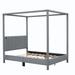 Latitude Run® Canopy Platform Bed w/ USB & Type-C Ports Metal in Gray | 81.1 H x 61.8 W x 85.4 D in | Wayfair 3A2975C7E75A42CD9D27E741554F5752