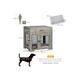 Pawhut Dog Crate Furniture,Double Doors - Grey | Wowcher