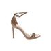 Sam Edelman Heels: Strappy Stilleto Cocktail Party Tan Print Shoes - Women's Size 8 1/2 - Open Toe