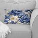 Designart "Regal Cobalt Blue Damask Ii Victorian Pattern III" Floral Printed Throw Pillow