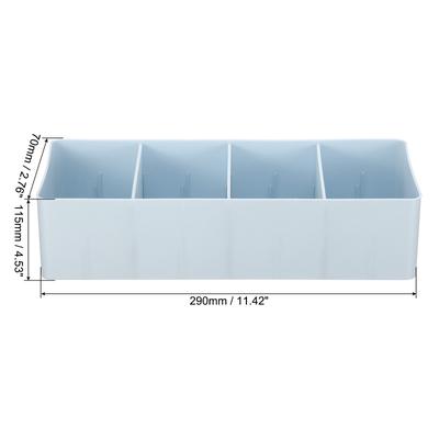 Plastic Tea Box, 4 Compartments Tea Bag Organizer Coffee Bag Container