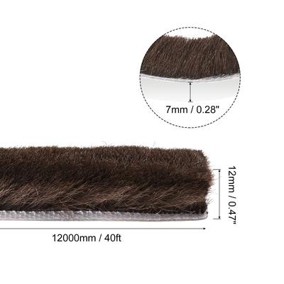 Weather Stripping Brush, Self-Adhesive Seal Weatherstrip Sweep Brush