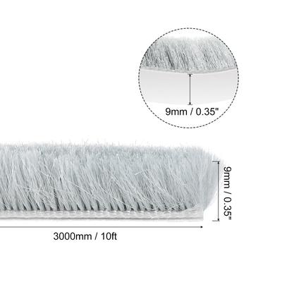 Weather Stripping Brush, Self-Adhesive Seal Weatherstrip Sweep Brush