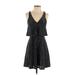 Express Casual Dress - A-Line Plunge Sleeveless: Black Dresses - Women's Size X-Small
