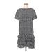 Vanessa Bruno Athe Casual Dress - DropWaist: Gray Grid Dresses - Women's Size 36