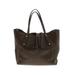 Annabel Ingall Leather Tote Bag: Pebbled Green Print Bags