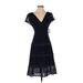 Foxiedox Casual Dress - A-Line: Black Solid Dresses - Women's Size X-Small