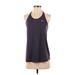 Nike Active Tank Top: Blue Solid Activewear - Women's Size Small