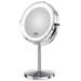 Lighted Makeup Mirror 10x Magnifying Double Sided LED Vanity Mirror with Lights and Magnification Battery Operated 360 Degree Rotation 7 Inch Cordless Shaving Mirror for Bathroom Bedroom GTICPHYJ