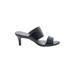 Moda Spana Heels: Slip-on Stilleto Minimalist Black Solid Shoes - Women's Size 7 1/2 - Open Toe