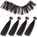 5 Pcs Black Wig Doll Wigs DIY Doll Wefts Fake Straight Wefts Straight Wig Accessories Baby Girl