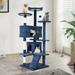 CL.HPAHKL 54in Cat Tree Tower Multi-Level Cat Tower Furniture Activity Center with Platform Scratching Posts Stand House Condo and Toy Cat Condos for Indoor Cats Kitten Activity Relaxing Navy Blue