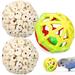 3 Pcs Bird Toys Small Sola Bird Balls with Rubber Bird Grinding Beak Balls for Parrots Budgie Cockatiel