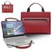 MacBook Pro 15 with Touch Bar A1990 A1707 Laptop Sleeve MacBook Pro 15 with Touch Bar A1990 A1707 Laptop Leather Protective Case with Accesorries Bag Handle (Red)