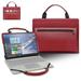 Samsung Notebook 9 Pro 15 NP940X5M NP940X5N Laptop Sleeve Samsung Notebook 9 Pro 15 NP940X5M NP940X5N Laptop Leather Protective Case with Accesorries Bag Handle (Red)
