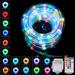 100 LEDs Rope Lights Battery Operated 33FT 18 Colors Changing RGB Fairy String Light Waterproof with Remote for Balcony Tree Holiday Outdoor Indoor Decor (Multicolor)