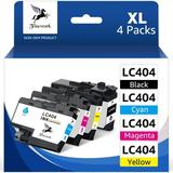 LC404 Ink Cartridges for Brother Printer for Brother LC404 Ink Cartridges Brother Ink Cartridges LC404 MFC-J1205W Ink Cartridges MFC-J1215W Ink Cartridges (4 Packs 1 Black 1 Cyan 1 Magenta 1 Yellow)