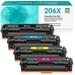 206X 206A Toner Cartridges (with Chip) for HP 206A 206X Toner Cartridge Replacement 4 Pack High Yield Compatible with Laserjet Pro MFP M283fdw M283cdw M255dw M282nw(K/C/M/Y)