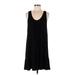 DKNY Casual Dress - A-Line Scoop Neck Sleeveless: Black Print Dresses - Women's Size Medium