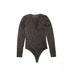 Abercrombie & Fitch Bodysuit: Brown Leopard Print Tops - Women's Size Small