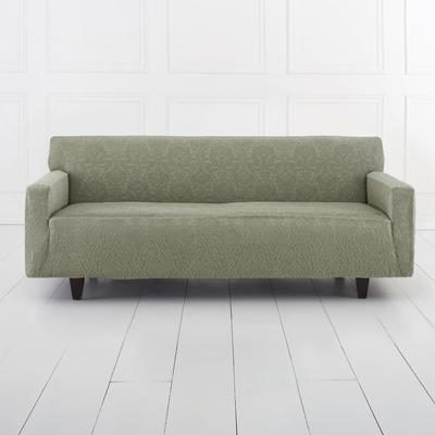 BH Studio Ikat Stretch Extra-Long Sofa Slipcover by BH Studio in Sage