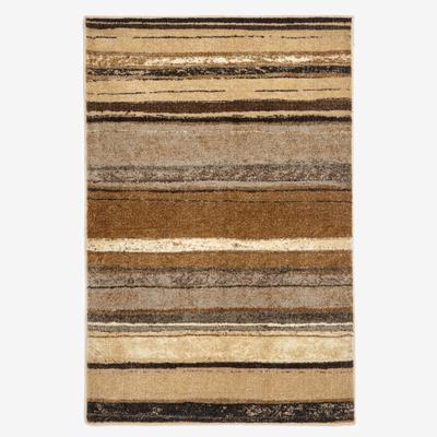 Wide Width Small Rainbow Stripe Rug by BrylaneHome in Natural (Size 20