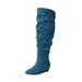 Women's The Tamara Wide Calf Boot by Comfortview in Midnight Teal (Size 10 1/2 M)
