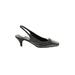 Prada Linea Rossa Heels: Pumps Kitten Heel Cocktail Party Black Print Shoes - Women's Size 37.5 - Almond Toe