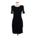 Maeve Casual Dress - Sheath Scoop Neck Short sleeves: Black Print Dresses - Women's Size Small