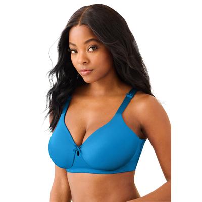 Plus Size Women's Back-Smoothing Wireless T-Shirt Bra by Comfort Choice in Pool Blue (Size 38 DD)