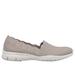 Skechers Women's Seager - Stat Slip-On Shoes | Size 8.5 Wide | Taupe | Textile | Vegan | Machine Washable