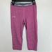 Under Armour Bottoms | 5/$25 Under Armour Girls Pink Crop Leggings Youth Large | Color: Gray/Pink | Size: Lg