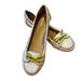 Nine West Shoes | New Nine West Clayette White Leather Loafers 9 | Color: White/Yellow | Size: 9