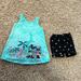 Disney Matching Sets | Bnwot/Barely Worn 12m Disney Mickey & Minnie Tie-Dye Tank & Minnie Mouse Shorts | Color: Black/Green | Size: 12mb