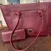 Dooney & Bourke Bags | Dooney & Bourke Burgundy Bordeaux Leather Tote Bag And Matching Wallet | Color: Red | Size: Os