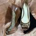 Coach Shoes | Coach "Stella" Brown Open Toe Wedges Peep Toe - Size 9 1/2lovely Work S | Color: Brown/Cream | Size: 9.5