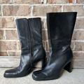 Nine West Shoes | Gorgeous Nine West Vintage Square Toe Leather Boots | Color: Black | Size: 6.5