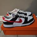 Nike Shoes | Nike Dunk Low Retro Shoes In Red, White, & Black - Size 12.5 Us - Brand New | Color: Black/Red/White | Size: 12.5