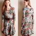 Anthropologie Dresses | Anthropologie Saturday Sunday Grey Terry Floral Sweatshirt Dress Xs | Color: Gray | Size: Xs