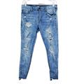 American Eagle Outfitters Jeans | American Eagle Outfitters Jeans Mens 33x30 Skinny Blue Denim Destroyed Stretch | Color: Blue | Size: 33