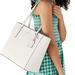 Kate Spade Bags | Kate Spade New York Medium Leather Tote Shoulder Bag In Parchment (White) Nwt | Color: White | Size: Os