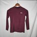 Under Armour Shirts & Tops | Boys Under Armour 1202691 Ua Fitted Heat Gear Burgundy Long Sleeve Shirt Ylg | Color: Red | Size: Lb