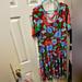 Lularoe Dresses | Floral Dress 3xl Euc | Color: Blue/Red | Size: 3x