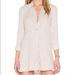 Free People Dresses | Free People This Town Button Down Mini Dress | Color: Blue/Cream | Size: Xs