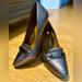 Coach Shoes | Coach Garden Metallic Tumbled Gunmetal Gray Leather Heels Size 10 B-Weddings | Color: Silver | Size: 10