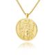 BOLFFU Artemis Aphrodite Athena 18K Gold Plated Necklace,Greek Mythology Minimalist Dainty Hecate Necklace,Gold Medallion Necklace For Women