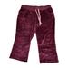 Lularoe Pants & Jumpsuits | Lularoe Burgandy Cozy Crystal Kick Flare Crop Pull On Velvet Pants Women's Xl | Color: Red | Size: Xl