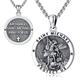 Eusense St Michael/St Christopher/St Benedict/Saint Jude/Virgin Mary Miraculous Medal/Jesus Cross Crucifix/St Joseph//St Anthony Pendant Necklace for Men Women, Sterling Silver, No Gemstone