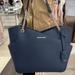 Michael Kors Bags | Michael Kors Jet Set Travel Large Chain Saffiano Leather Shoulder Bag Navy Nwt | Color: Blue/Gold | Size: Large